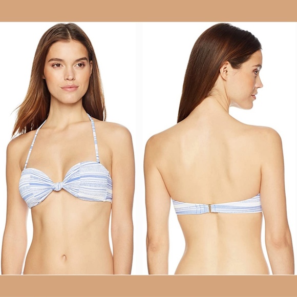 Mae Other - NEW Mae‎ Knot Center Smocked Bandeau Bikini Top XL